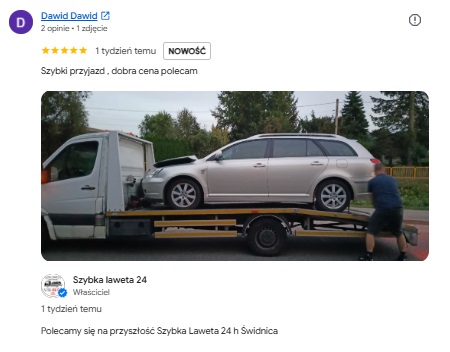 opinia google szybka laweta dawid dawid