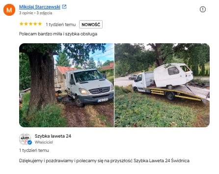 opinia google szybka laweta mikołaj starczewski